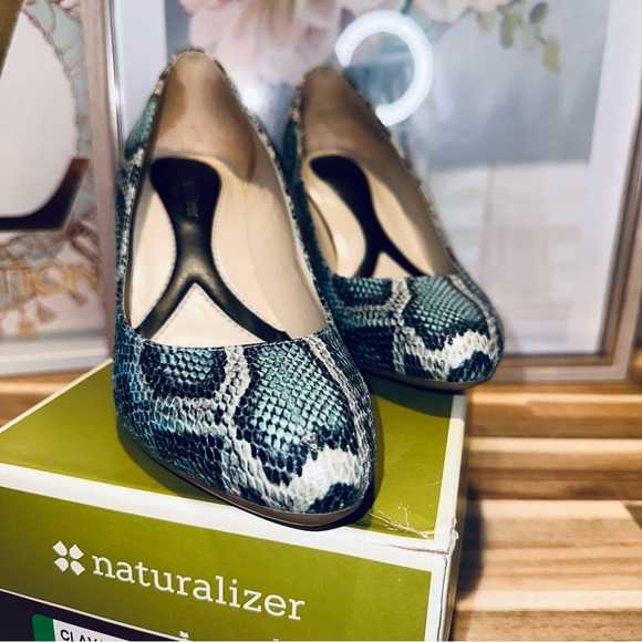 Naturalizer N5 Comfort - Clava Style in Teal, snakeskin look, EUB, IOB - Picture 5 of 14